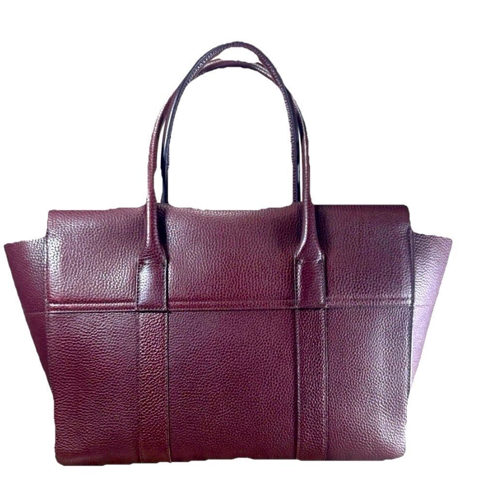 MULBERRY Oxblood Maroon Leather Classic Large Bayswater Tote Bag New Style - Picture 3 of 16
